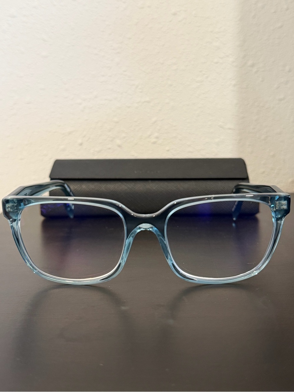 Prada VPR 17Z Transparent Blue Eyeglasses